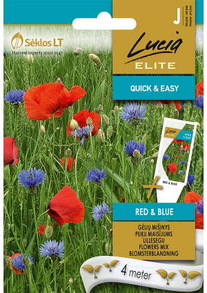Virágmag keverék piros és kék (pipacs és búzavirág) magszalagos  SL ELN