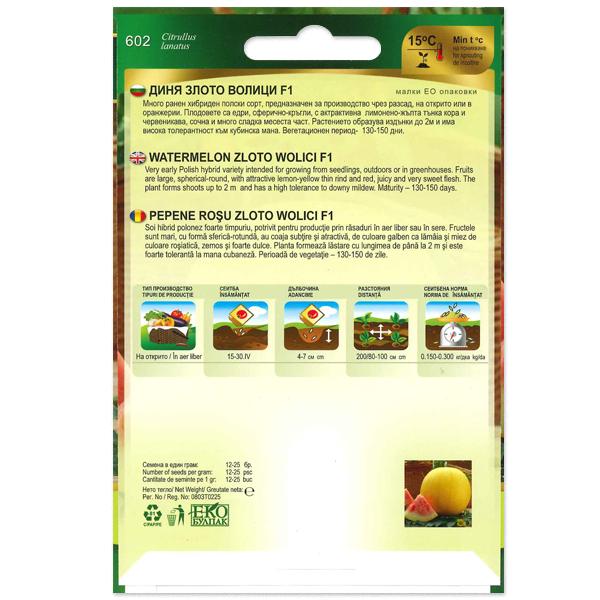 Görögdinnye Zloto Wolici F1 Florian Bg - Image 2