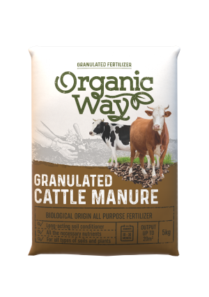 Szarvasmarha trágya granulátum 5 kg Organic Way SL