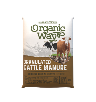 Szarvasmarha trágya granulátum 5 kg Organic Way SL