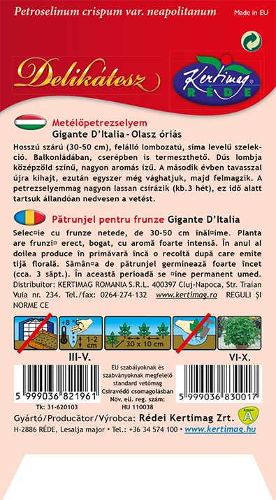Metélőpetrezselyem Olasz óriás Delikátesz RK - Image 2