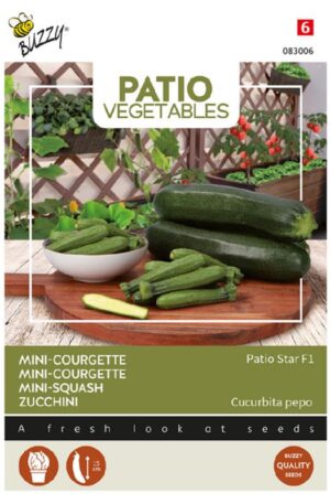 Mini Cukkini Patio Star F1 Bz Patio Vegetables H