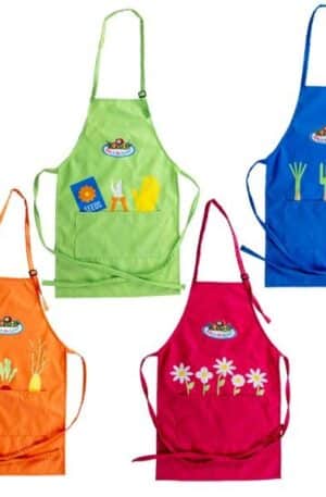 Állítható nyakú, zsebes gyerek kerti kötény 4 féle színben KG240