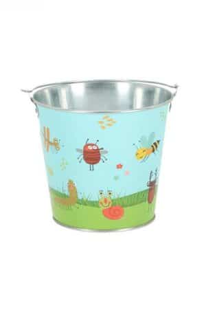 Rovar mintás gyerek kerti fém vödör, 1,67 l KG271