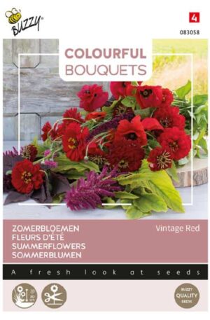 .Piros nyári virág keverék Vintage Red Bz Colourful Bouquets H 2026 év lejáratú